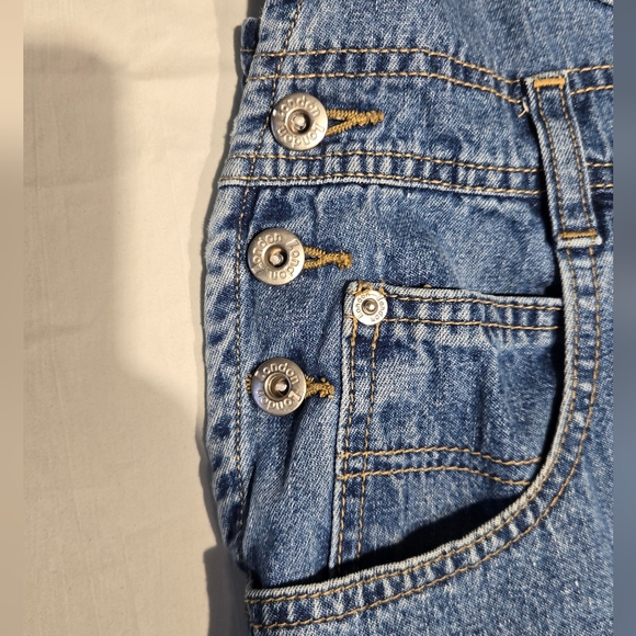 Y2K Overalls London London Blue Denim Large 30" Inseam - Picture 3 of 15
